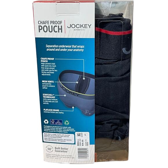 Jockey Boxer Briefs Men's Small Pack of 3 Microfiber Chafe Proof Stretch - Picture 2 of 3